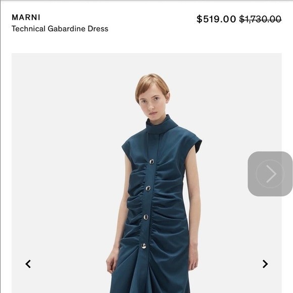 MARNI Technical Garbadine Snap Front Dress Medium - Picture 5 of 12